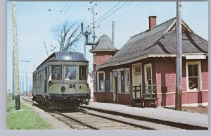 M&SC Rwy Car 107 Last Run,1955, Chambly Station, Quebec, Vintage Chrome Postcard