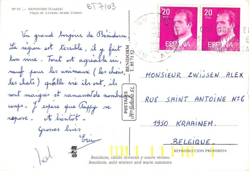 BT7103 Benidorm playa de levante desde centro    Spain