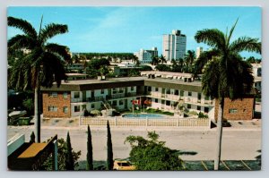 Aerial View Concorde Apartments in FORT LAUDERDALE Florida Vintage Postcard 874