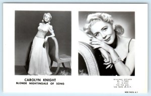 RPPC CAROLYN KNIGHT Broadway Advertising BLONDE NIGHTINGALE OF SONG Postcard