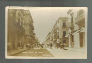 Mint Mexico Real Picture RPPC Postcard Veracruz Calle Cinco de Mayo