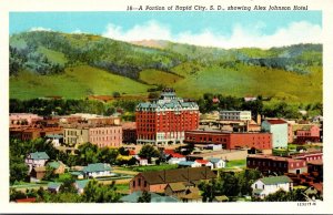 South Dakota Rapid City Showing Alex Johnson Hotel Curteich