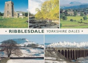 Ribblesdale at Christmas Winter Snow Postcard