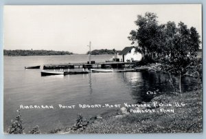 Penasse Minnesota Postcard RPPC Photo American Point Resort Mo St. Northern P O
