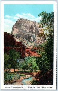 1920 Cedar City, UT Great White Throne Zion Park Union Pacific Railway PC A273