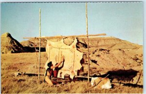 Native American Woman SIOUX INDIAN WEDDING ROBE ca 1960s  Postcard