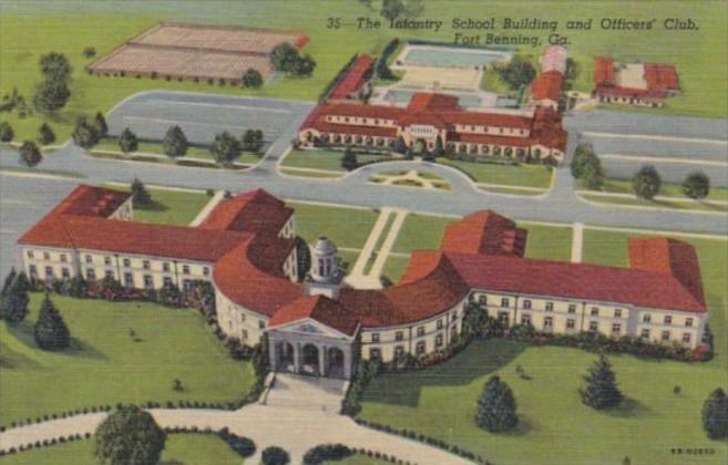 Georgia Fort Benning Infantry School Building and Officers Club Curteich
