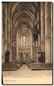 Old Postcard Cathedral of Chartres The Nave