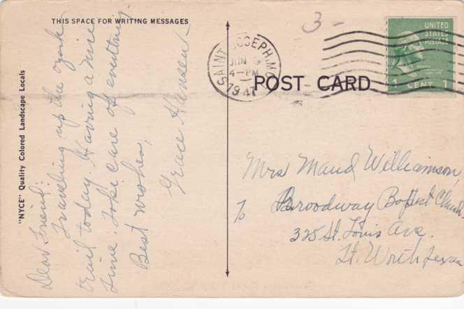 Greetings from Urich, Henry County MO, Missouri - pm 1947 - Linen