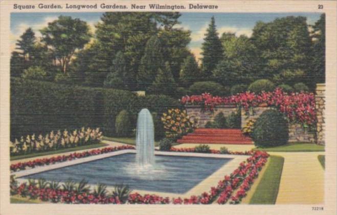 Delaware Wilmington Square Garden At Longwood Gardens 1953