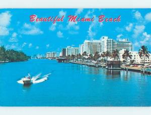 Pre-1980 LINE OF HOTELS ALONG THE RIVER Miami Beach Florida FL F7036