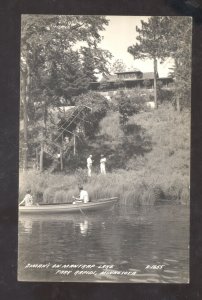 RPPC PARK RAPIDS MINNESOTA MANTRAP LAKE FISHING VINTAGE REAL PHOTO POSTCARD