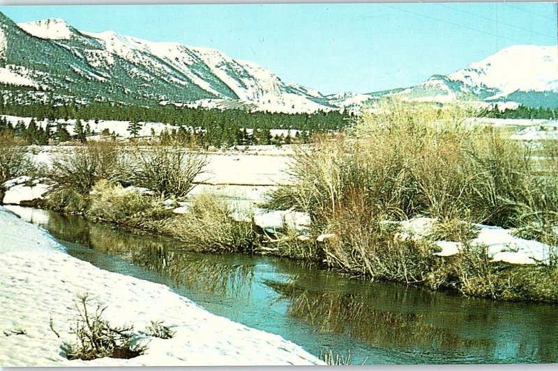 Vintage Convict Creek & Mammoth Mountain, Mammoth Lakes, CA Postcard P125