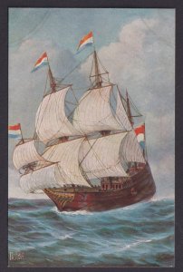 Vinatge postcard GERMANY Marine-Galerie Nr.236 - Dutch West Indiaman