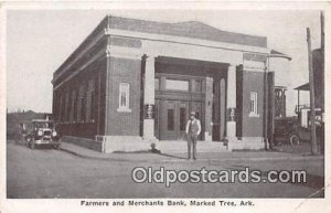 Farmers and Merchants Bank Marked Tree, Arkansas, USA  Bank Postcard