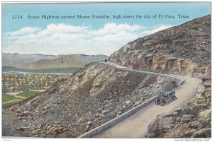 Scenic Highway Around Mount Franklin, High Above The City Of EL PASO, Texas, ...
