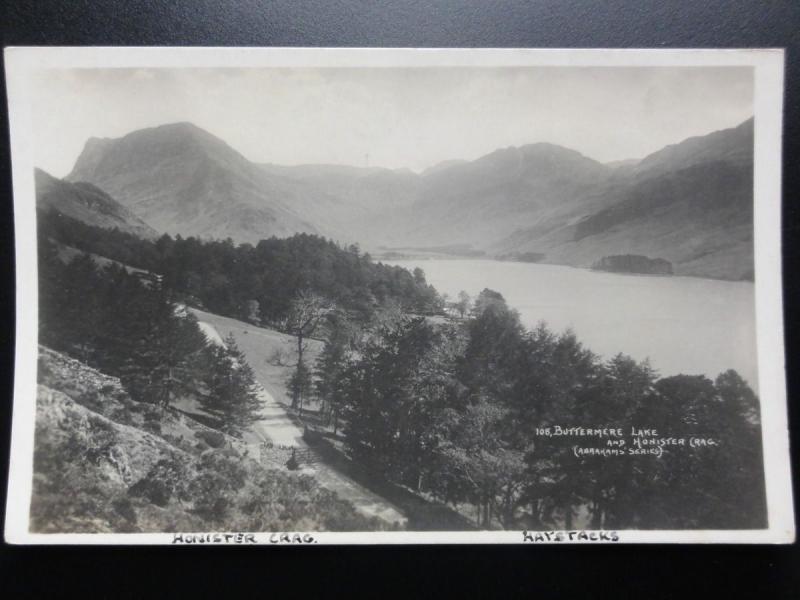 Cumbria: BUTTERMERE LAKE AND HONISTER CRAG - RP Old Postcard - Pub by Abraham