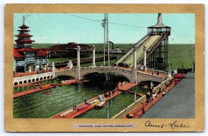 1908 Shooting Chutes Dreamland Coney Island New York NY Landmark Posted Postcard