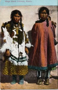 Kings Island Eskimos Alaska AYPE Inuit Young Women FH Nowell Unused Postcard G38