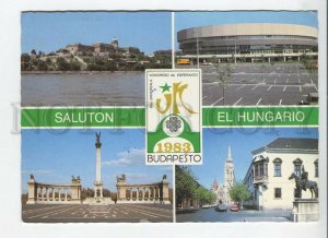 450480 HUNGARY 1983 Budapest Esperanto special cancel posted Germany postcard