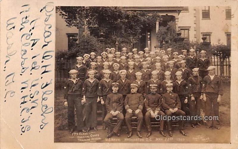 17th Class Hospital Corps Training School, US Navy Washington DC May 22, 1909...