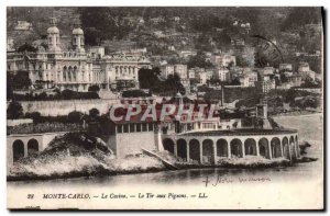 Old Postcard Monte Carlo Casino Tir Aux Pigeons