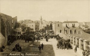 israel palestina, BETHLEHEM, Market, Street Scene (1910s) RPPC Postcard