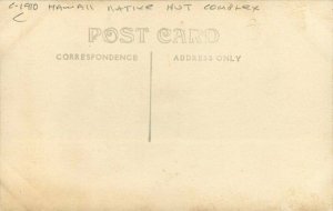 C-1910 Hawaii Native Art Complex RPPC Photo Postcard 20-852