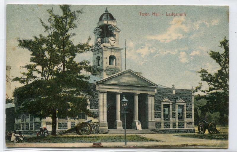 Town Hall Ladysmith KwaZulu Natal South Africa 1908 postcard 