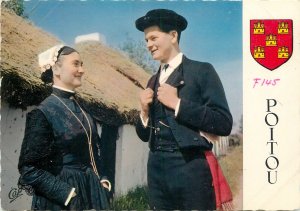 Ethnic Postcard Folklore de France costume trafitionell Poitou