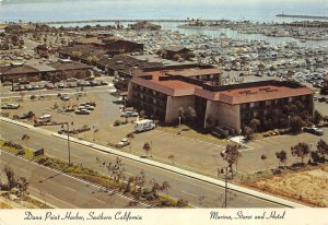 Dana Point Harbor, CA California MARINA, STORES & HOTEL Aerial View 4X6 Postcard