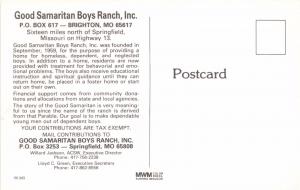 BRIGHTON MISSOURI GOOD SAMARITAN BOYS RANCH POSTCARD