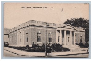 Early Winchester MA Post Office Post Card Massachusettes Mailbox