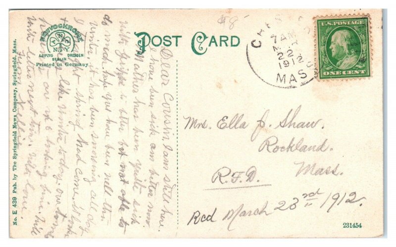 1912 Main Street, Chester, MA Postcard *5R1 