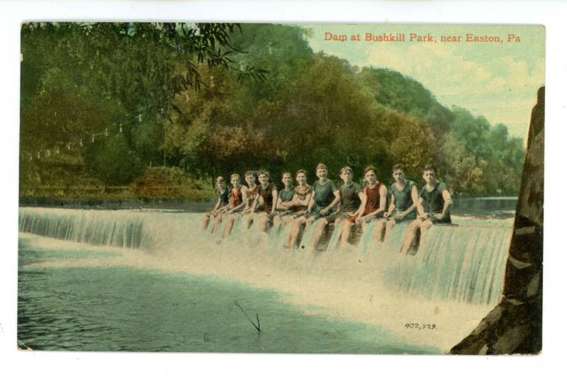 PA - Easton. Bushkill Park, Dam ca 1915