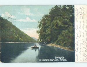 Pre-1907 RIVER SCENE Elmira New York NY A1199