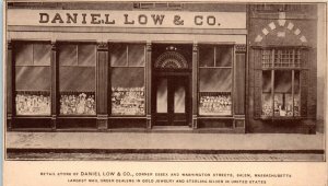 1910s Daniel Low & Co. Gold Jewelry Retail Store Salem Massachusetts Postcard