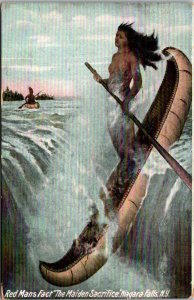 Red Mans Fact The Indian Maiden Scrifice Niagara Falls New York 1909