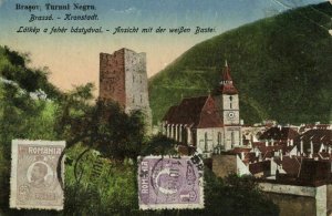 romania, BRAȘOV KRONSTADT, Turnul Negru (1925) Postcard