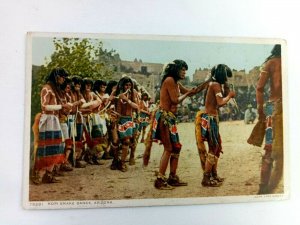 Tusayan Arizona, Hopi Snake Dance Traditional Ceremony, Vintage Postcard