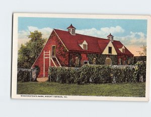 Postcard Washingtons Barn Mount Vernon Virginia USA