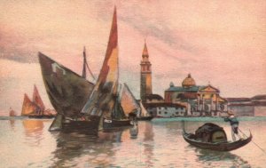 Vintage Postcard 1910's Island of San Giorgio Maggiore Venice Grand Canal Italy