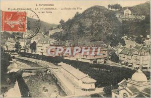 Old Postcard Auvergne La Bourboule La Roche des Fees and Bridges