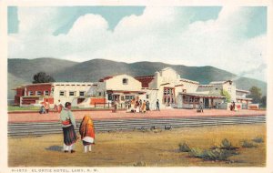 Lamy New Mexico El Ortiz Hotel, White Border Vintage Postcard U10605