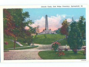 Pre-Chrome CEMETERY SCENE Springfield Illinois IL AG2823