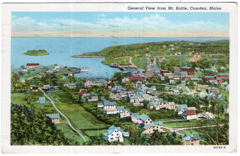 Camden, Maine, General View from Mt. Battie