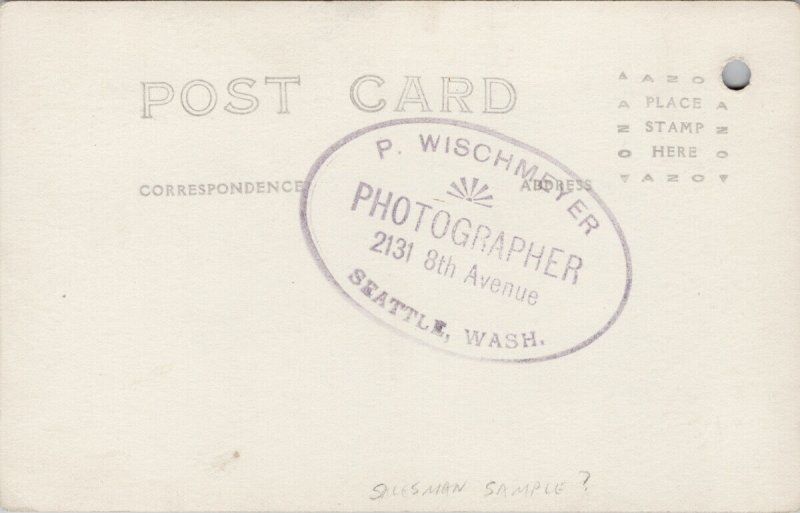 Cape St. Elias Alaska AK P. Wischmeyer Seattle WA RPPC Postcard G91 *as is 