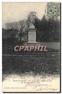 Postcard Old Montelimar View Gardens Statue Air By Thomas donation of the State