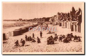 Old Postcard La Baule sea A corner from the beach