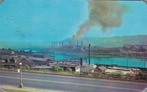 USA The Steel Mills of Pittsburgh Vintage Postcard 07.90